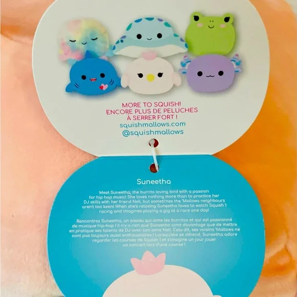 Suneetha the pink bird Stackable Squishmallow. NWT - Picture 3 of 3